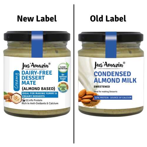 Jus Amazin: Dairy-Free Dessert Mate - Almond Based - 200 gm