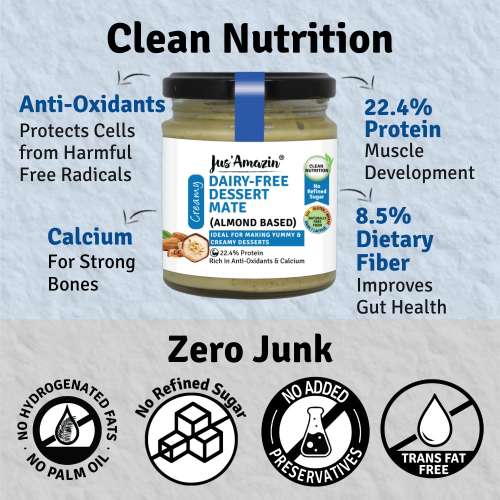 Jus Amazin: Dairy-Free Dessert Mate - Almond Based - 200 gm