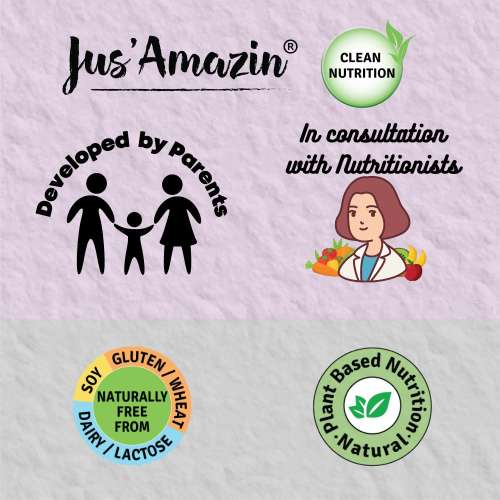 Jus Amazin: Crunchy Almond Butter  With Flaxseeds - 200 gm