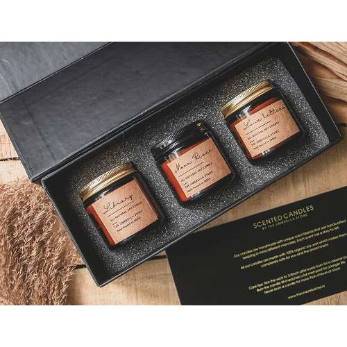 The Umbrella Store: Luxe gift box- Set of 3 scented candles