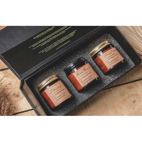 The Umbrella Store: Luxe gift box- Set of 3 scented candles