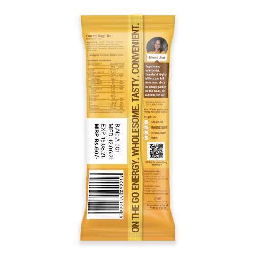 Mighty Millets: Dates Ragi Bars - Pack of 10