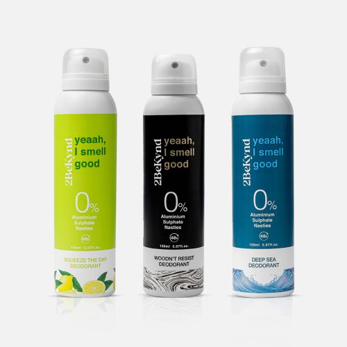 Luxuriate: Combo Of Squeeze the day Deodorant Spray, Deep Sea Deodorant Spray & Woodn't Resist Deodorant Spary -  Pack of 3 - 150 ml each