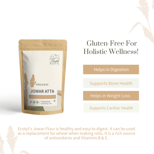 Ecotyl: Organic Jowar Atta - 400 gm