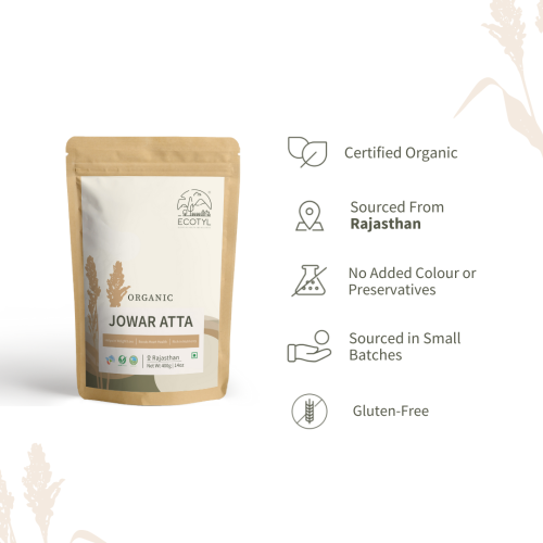 Ecotyl: Organic Jowar Atta - 400 gm