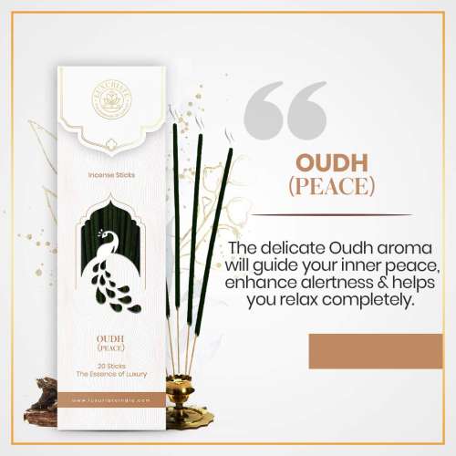 Luxuriate: Divine Fragrance Oudh Incense Agarbatti Sticks - 20 Incense Sticks