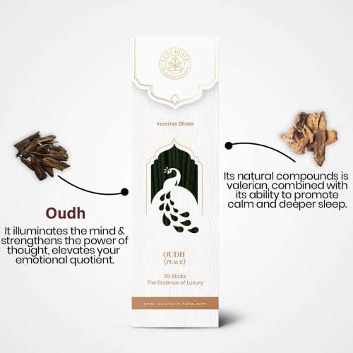 Luxuriate: Divine Fragrance Oudh Incense Agarbatti Sticks - 20 Incense Sticks