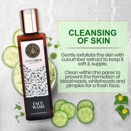 Luxuriate: Cucumber Herbal Cleansing Face Wash for Men and Women - 100 ml