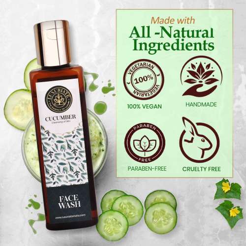 Luxuriate: Cucumber Herbal Cleansing Face Wash for Men and Women - 100 ml