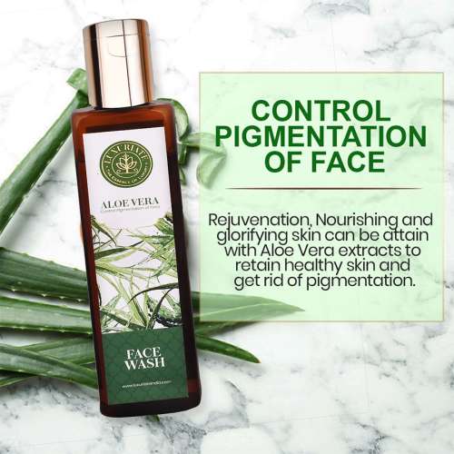 Luxuriate: Natural herbal Aloe Vera Face Wash Gel Cleanser for Men and Women - 100 ml