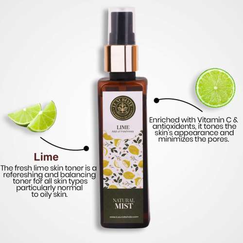 Luxuriate: Pure and Natural Skin/Face Lime Face Mist Spray for Men and Women- 100 ml