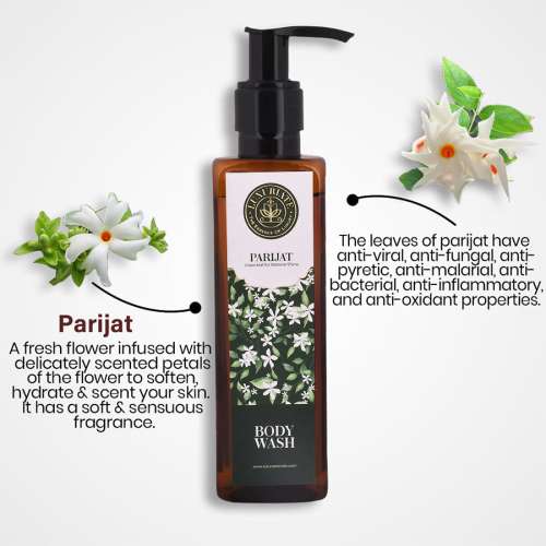 Luxuriate: Parijat Body Wash Shower Liquid for Natural Shine for Men and Women-200 ml