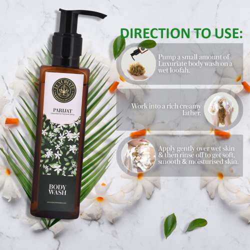 Luxuriate: Parijat Body Wash Shower Liquid for Natural Shine for Men and Women-200 ml