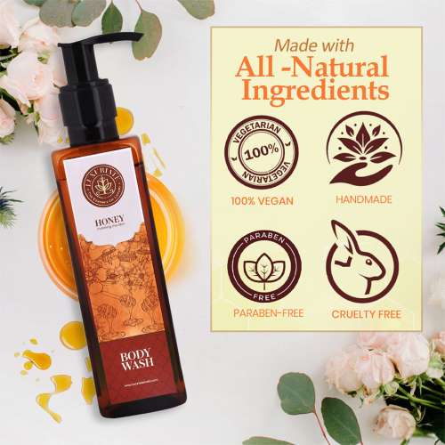 Luxuriate: 100% Honey Nourishing Face to Toe Body Wash Shower Liquid for Men and Women-200 ml