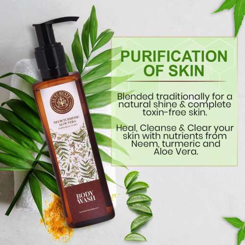 Luxuriate: Neem Turmeric Aloe Vera Body Wash for Purification of Skin for Men and Women-200 ml