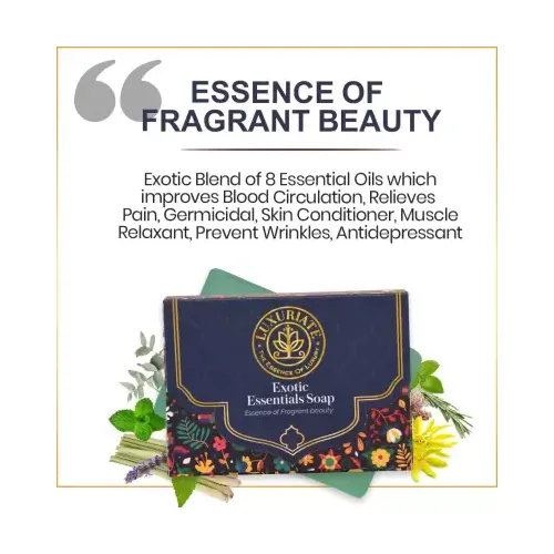 Luxuriate: Exotic Essentials Esscense of Fragrant Beauty Soap Bar for Men and Women- 125 ml