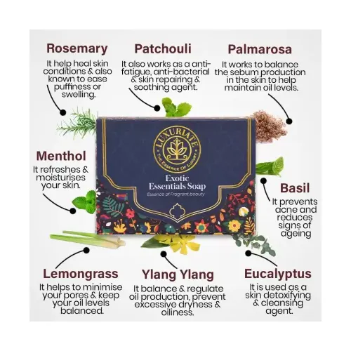 Luxuriate: Exotic Essentials Esscense of Fragrant Beauty Soap Bar for Men and Women- 125 ml