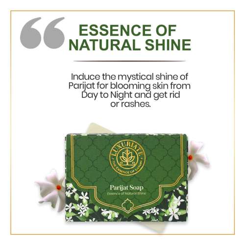 Luxuriate: Parijat Essence of Natural Shine Soap Bar for Men and Women- 125gm
