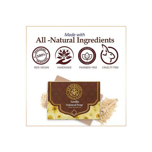 Luxuriate: Vanilla Oatmeal soap Bar for Men and Women - 125 gm