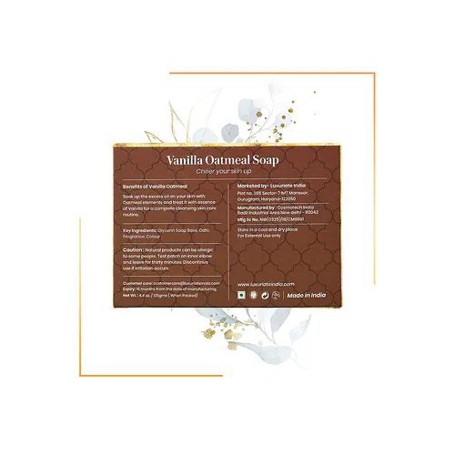 Luxuriate: Vanilla Oatmeal soap Bar for Men and Women - 125 gm