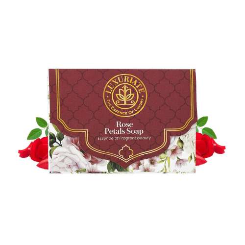 Luxuriate: Rose Essence of Fragrant Beauty Soap Bar for Men and Women - 125gm