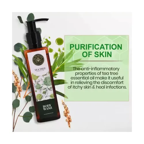 Luxuriate: Natural Purification of Skin Tea Tree Body Wash Shower Liquid for Men and Women - 200 ml
