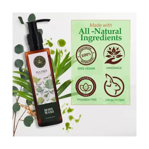 Luxuriate: Natural Purification of Skin Tea Tree Body Wash Shower Liquid for Men and Women - 200 ml