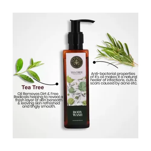 Luxuriate: Natural Purification of Skin Tea Tree Body Wash Shower Liquid for Men and Women - 200 ml