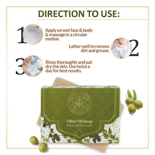 Luxuriate: Olive Oil Soap Bar for Men and Women - 125 gm