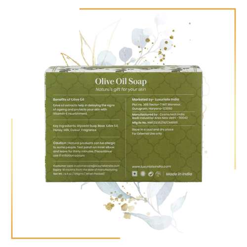 Luxuriate: Olive Oil Soap Bar for Men and Women - 125 gm