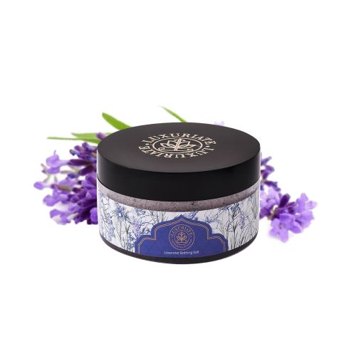 Luxuriate: Lavender Bathing Salt Enriched with Essential Oil and Lavender Buds - 150gm