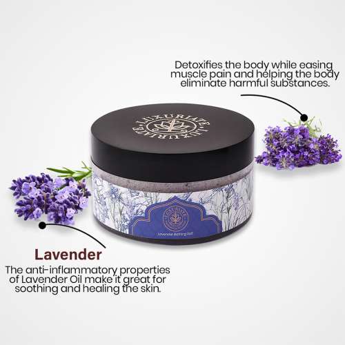 Luxuriate: Lavender Bathing Salt Enriched with Essential Oil and Lavender Buds - 150gm