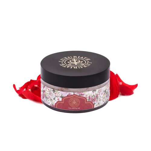 Luxuriate: 100% Natural and Mineral Rich Rose Scented Bath and Foot Spa Bathing Salt - 150gm