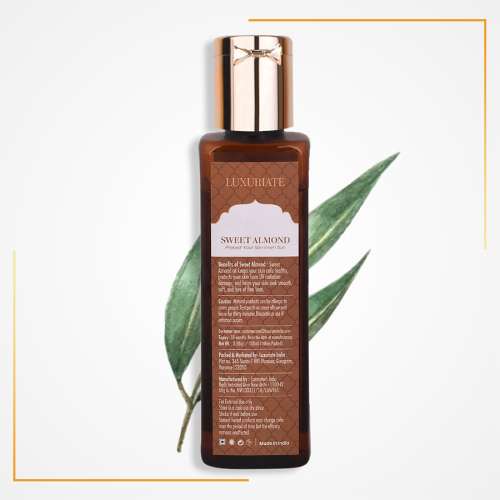 Luxuriate: Sweet Almond Natural and Herbal Massage Oil for Hair and Skin - 100 ml