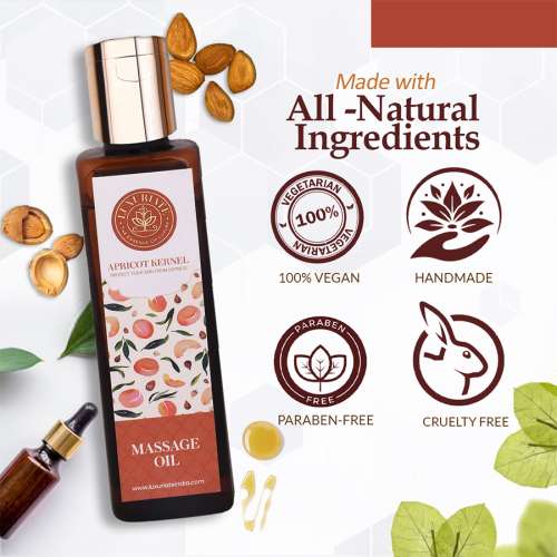 Luxuriate: All Natural Apricot Kernel Oil for all Skin Types- Anti-aging- Hair Growth- Face & Body - 100ml