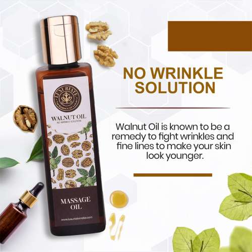 Luxuriate: Natural Walnut/Akhrot Oil for all Skin - Anti-aging for Shiny Hair Growth- Face & Body - 100ml