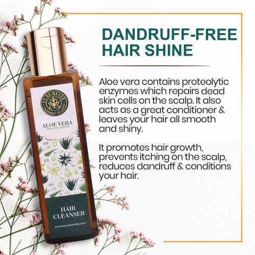 Luxuriate: Aloe Vera Hair Cleanser Shampoo for Men and Women - Anti Hair fall and Anti Dandruff Shampoo - 200ml