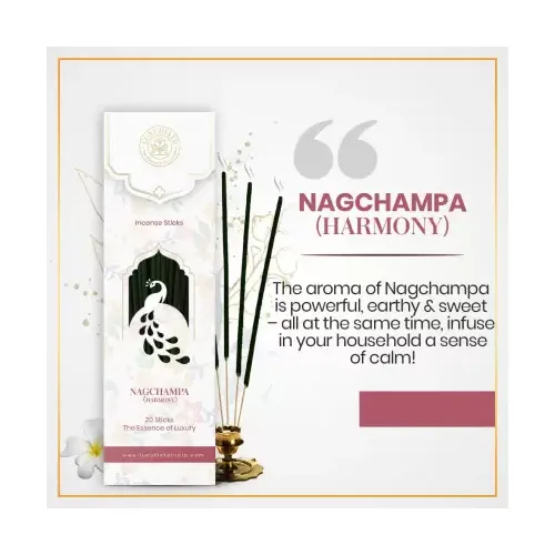 Luxuriate: Naag Champa Incense Agarbatti Sticks - Contains 20 Incense Sticks