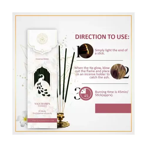Luxuriate: Naag Champa Incense Agarbatti Sticks - Contains 20 Incense Sticks