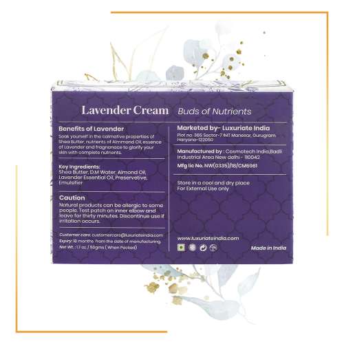 Luxuriate: Lavender Moisturizer Cream for Unisex - 50ml Luxuriate: Lavender Moisturizer Cream for Unisex - 50ml