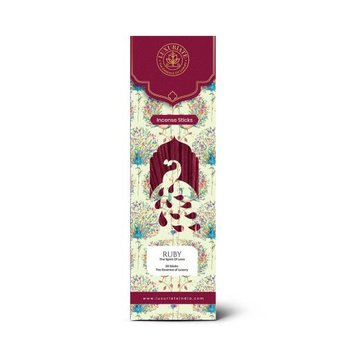 Luxuriate: Ruby Incense Agarbatti Sticks - Contains 20 Incense Sticks
