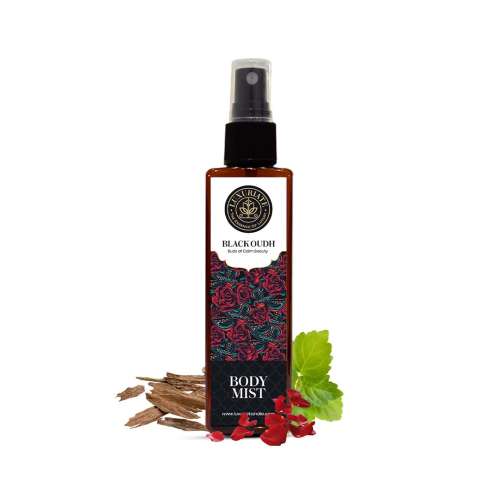 Luxuriate: Black Oudh Fragrance Body Mist- Unisex With Buds of Calmbeauty - 100ml