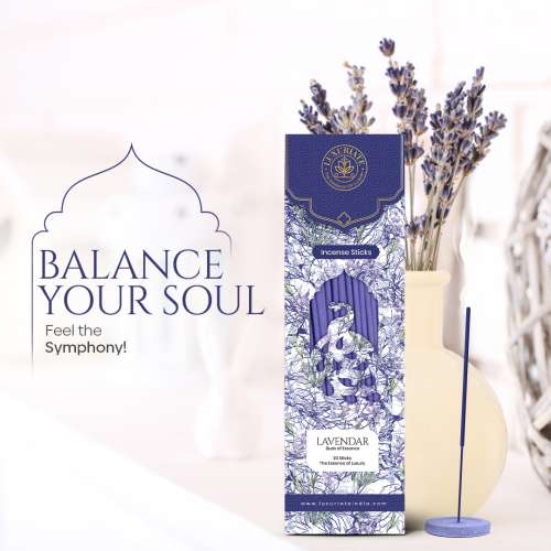 Luxuriate: Lavender Incense Agarbatti Sticks - Contains 20 Incense Sticks