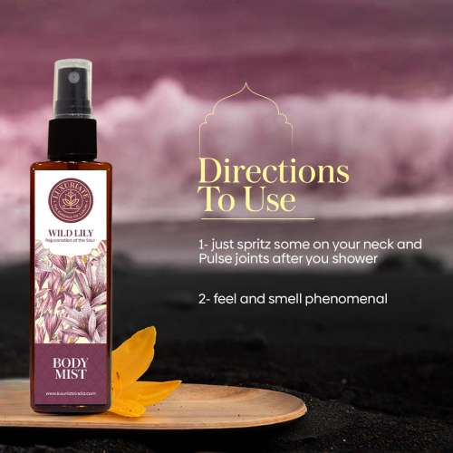 Luxuriate: Wild Lily Fragrance Body Mist with Rejuvenation of the Soul for Men & Women - 100 ml Luxuriate: Wild Lily Fragrance Body Mist with Rejuvenation of the Soul for Men & Women - 100 ml