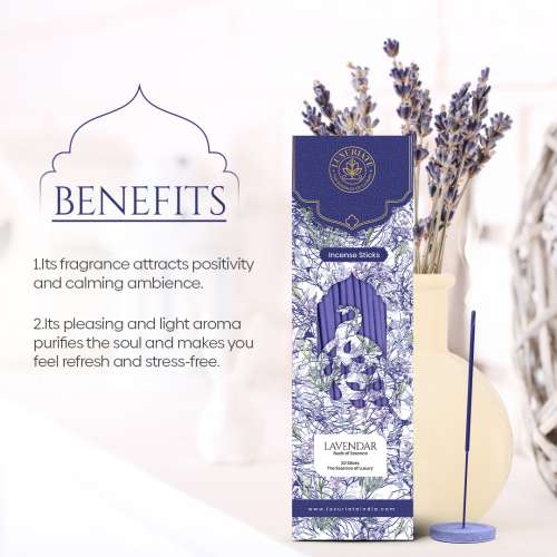 Luxuriate: Lavender Incense Agarbatti Sticks - Contains 20 Incense Sticks