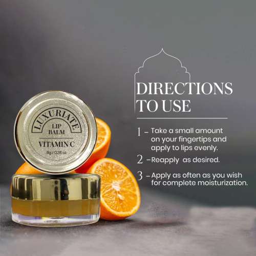 Luxuriate: Orange Vitamin C Lip Balm for Unisex - 8gm