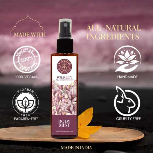Luxuriate: Wild Lily Fragrance Body Mist with Rejuvenation of the Soul for Men & Women - 100 ml Luxuriate: Wild Lily Fragrance Body Mist with Rejuvenation of the Soul for Men & Women - 100 ml