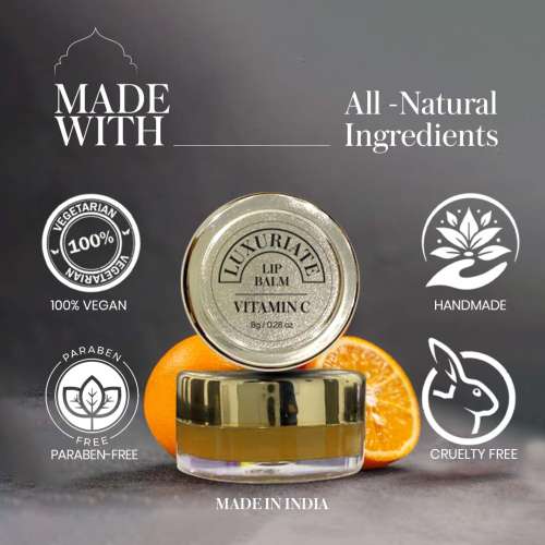 Luxuriate: Orange Vitamin C Lip Balm for Unisex - 8gm