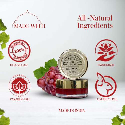 Luxuriate: Red Wine Lip Balm for Unisex - 8gm Luxuriate: Red Wine Lip Balm for Unisex - 8gm
