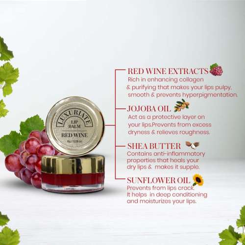 Luxuriate: Red Wine Lip Balm for Unisex - 8gm Luxuriate: Red Wine Lip Balm for Unisex - 8gm